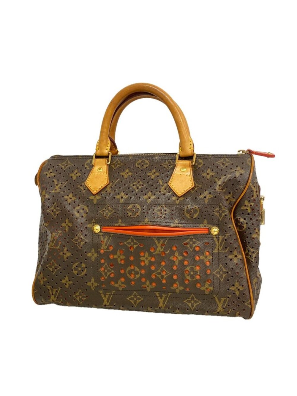 Louis Vuitton Handbag Monogram Perfo Speedy 30 Orange